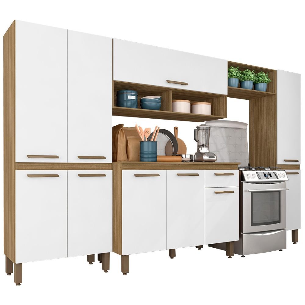 Armário De Cozinha Tieli 5 Peças Boreal/branco - Móveis Arapongas em Oferta na Shopee
