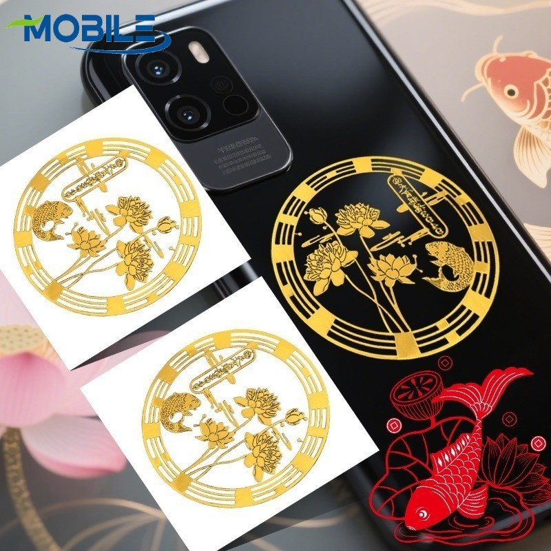 Adesivos De Arte Lotus Koi Para Decoração De Telefone E Casa-Fácil Aplicação/Remover HD , Design Cultural De 6 Cm Com Op