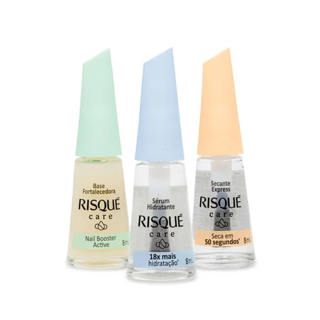 Kit Bases Risqué Care - 3 produtos em Oferta na Shopee