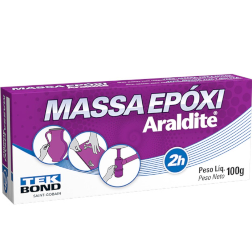 Cola epóxi Araldite massa epóxi 100 gramas - TekBond em Oferta na Shopee