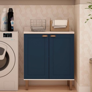 Balcão de Cozinha Genialflex Iluminata 80cm Sem Tampo Br Az em Oferta na Shopee