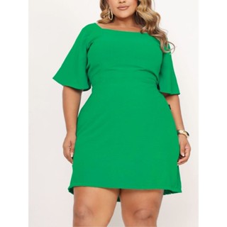 Vestido Plus Size Feminino com Forro Elegante em Oferta na Shopee