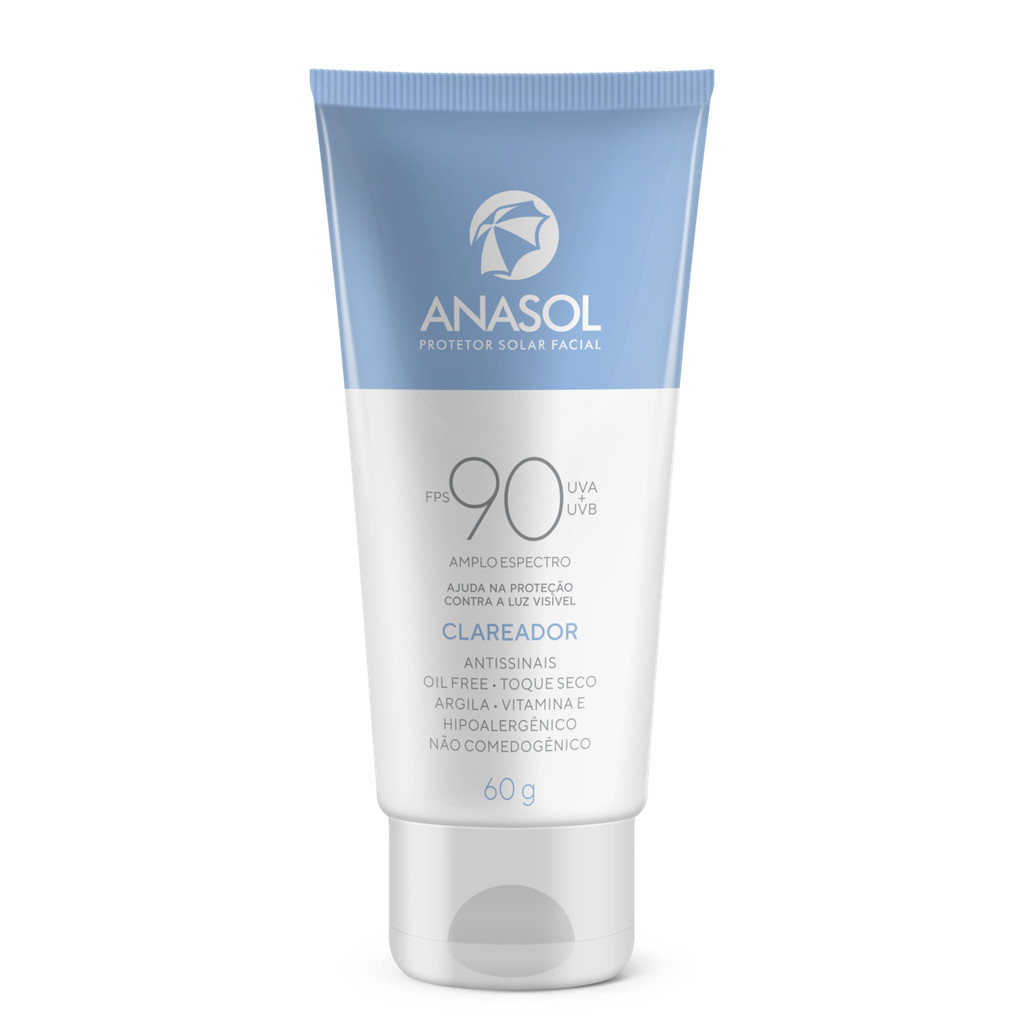 Anasol Protetor Solar Facial Clareador FPS 90 - 60g em Oferta na Shopee