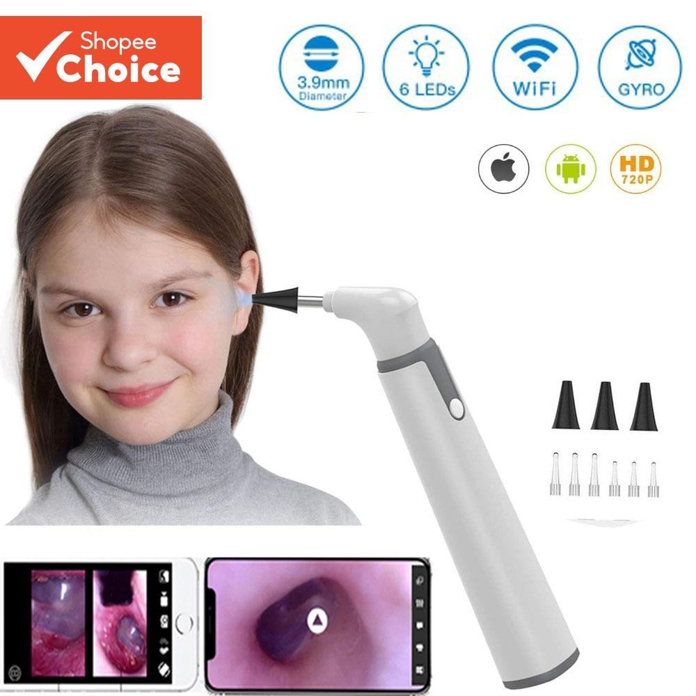Otoscópio Digital Multiuso Câmera Limpeza de Orelha Proteção contra Superaquecimento