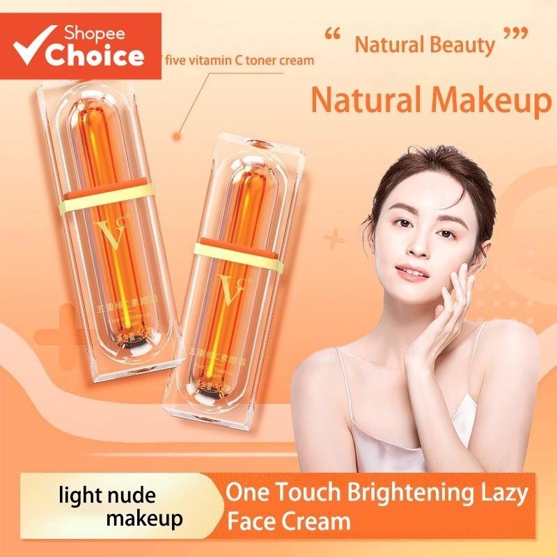 Cinco Vitamina C Creme De Tom Maquiagem VC BareFaced Preguiçoso Hidratação Profunda 30g