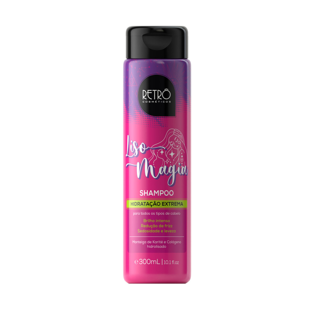 Shampoo Retrô Cosméticos Hidratação Extrema e Brilho Liso Magia  - 300mL em Oferta na Shopee