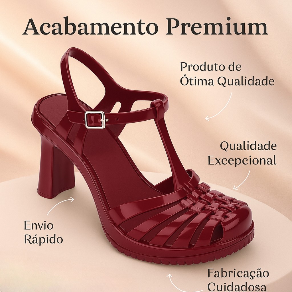 Sandália Feminina Tendência 2025 com Estabilidade e Salto Vixen
