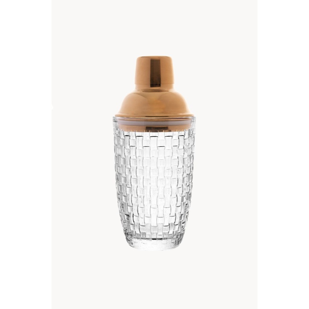 Coqueteleira de Vidro com Tampa Dourada Chess 380ml – Estilo e Precisão no Seu Bar