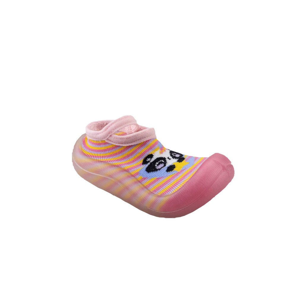 Sapato Meia Com Sola Cano Baixo Panda Rosa Keto