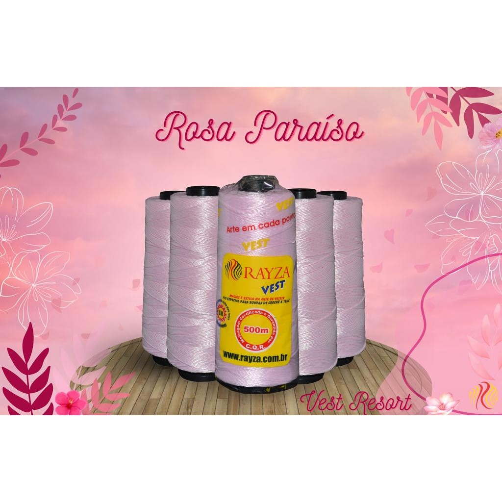 Linha RAYZA Vest Resort Grossa 002-Rosa Paraiso Tex 288 Novidade
