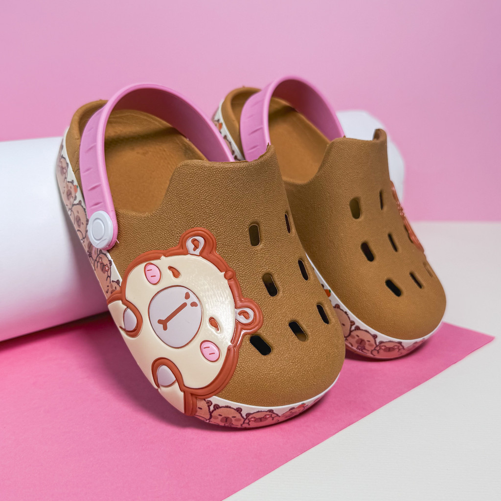 Sandália Babuche Capivara Infantil Caramelo Para Meninas Feminina Confortável Leve