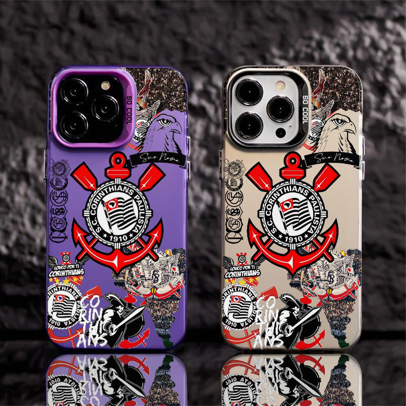 Capinha Capa personalizado nome Corinthians Para iPhone X XS XR 11 12 13 15 14 16 Pro Max Capas de telefone Anti-impacto em Oferta na Shopee