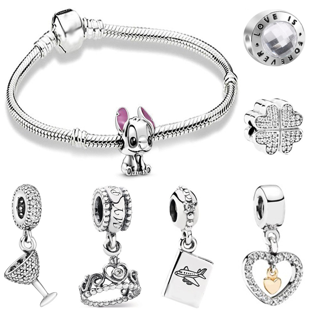 Pingente De Contas Com Prata Adequado Para Fazer Pulseiras Colares Presentes Femininos