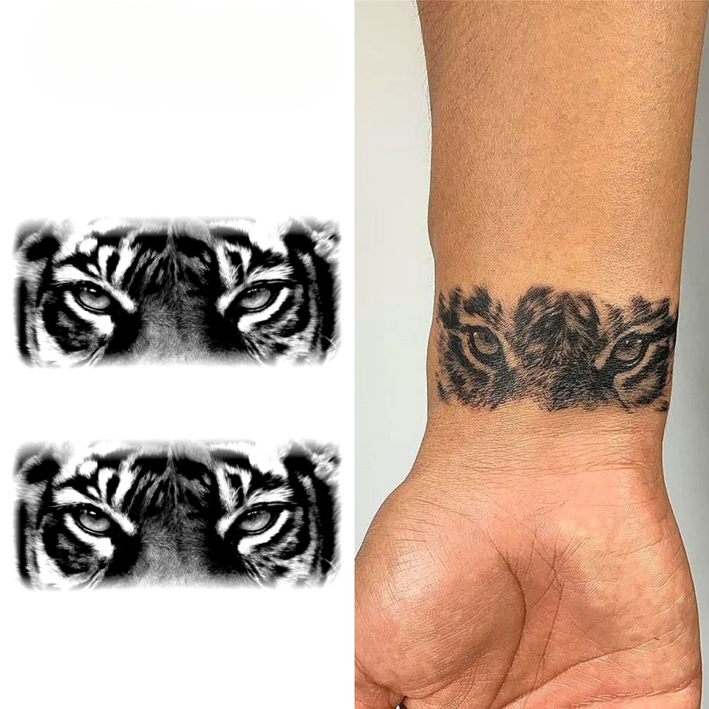 Tatuagem Temporária Olho de Tigre, Dura Até 15 Dias, Nova Tecnologia Mágica, Adesivo Semi-Permanente à Prova d'Água, Ace