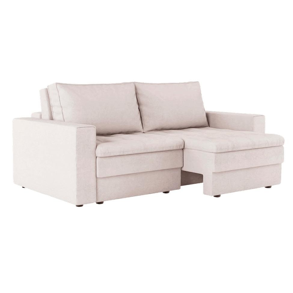 Sofá 3 Lugares Retrátil Berna Linho Cru 210 cm em Oferta na Shopee