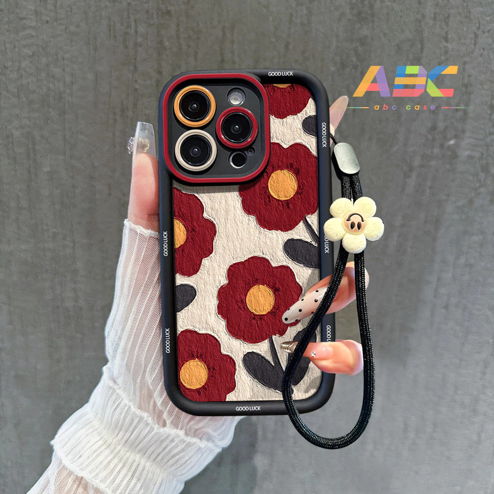 Capinha Capa de Silicone Padrão de flor da sorte Anti queda e Macia para Samsung A04 A05 A10 A12 A14 A15 A32 A35 A55 A72 em Oferta na Shopee