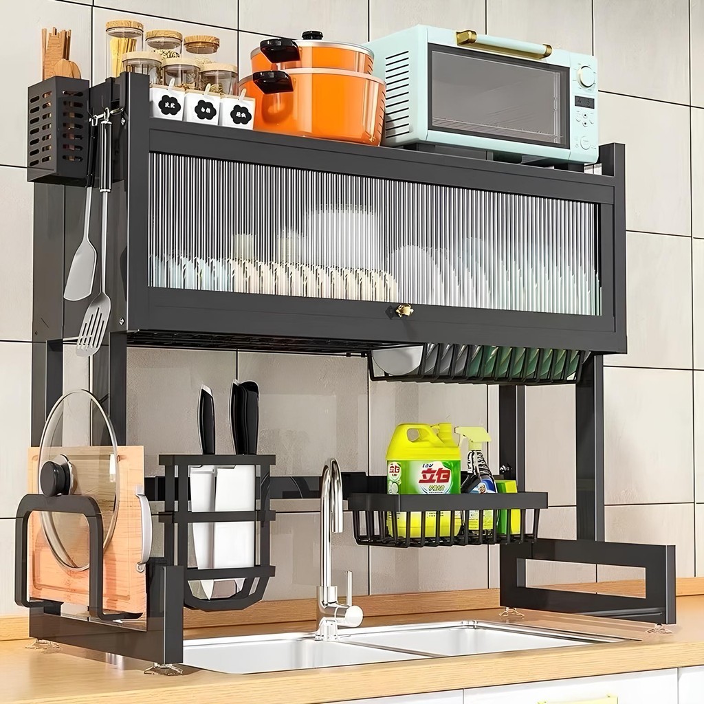 Escorredor De Louça De Pratos Cozinha Suspensa Modular Organizador Estante de Asfalto Com ...