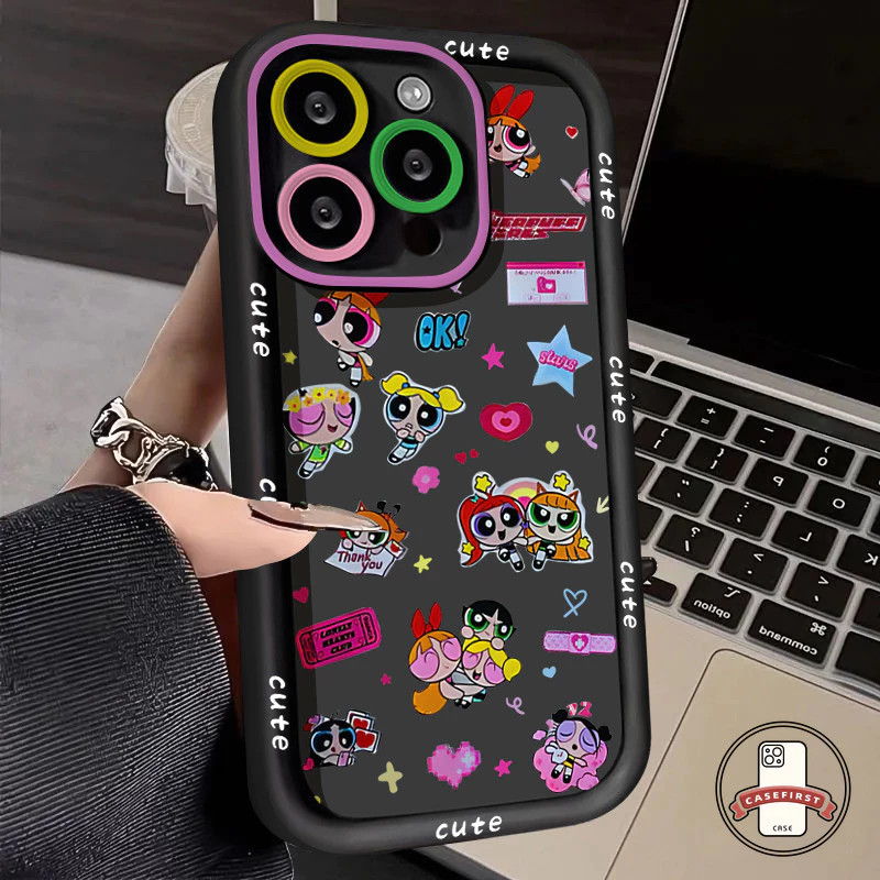 Capinha Capa de Silicone Padrão de policial Anti queda e Macia para Samsung A04 A05 A10 A12 A14 A15 A32 A35 A55 A72