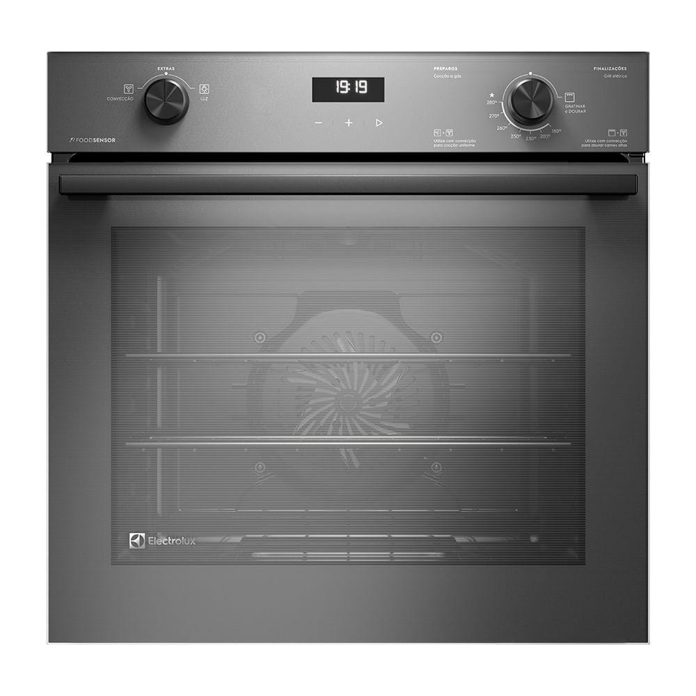 Imagem Forno de Embutir Electrolux a Gás 80L Experience com FoodSensor Cinza (OE8GF)