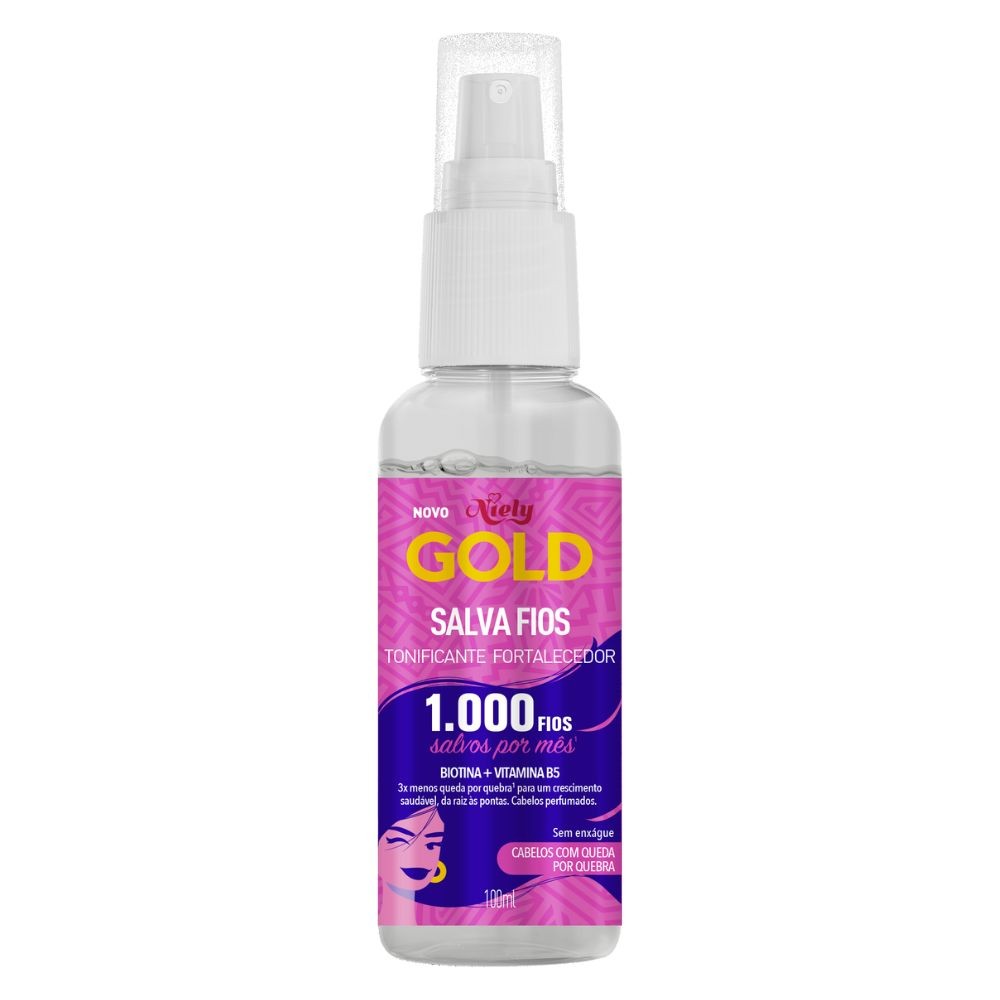 Tonificante Fortalecedor Niely Gold Salva Fios Biotina e Vitamina B5 100ml - Beauty