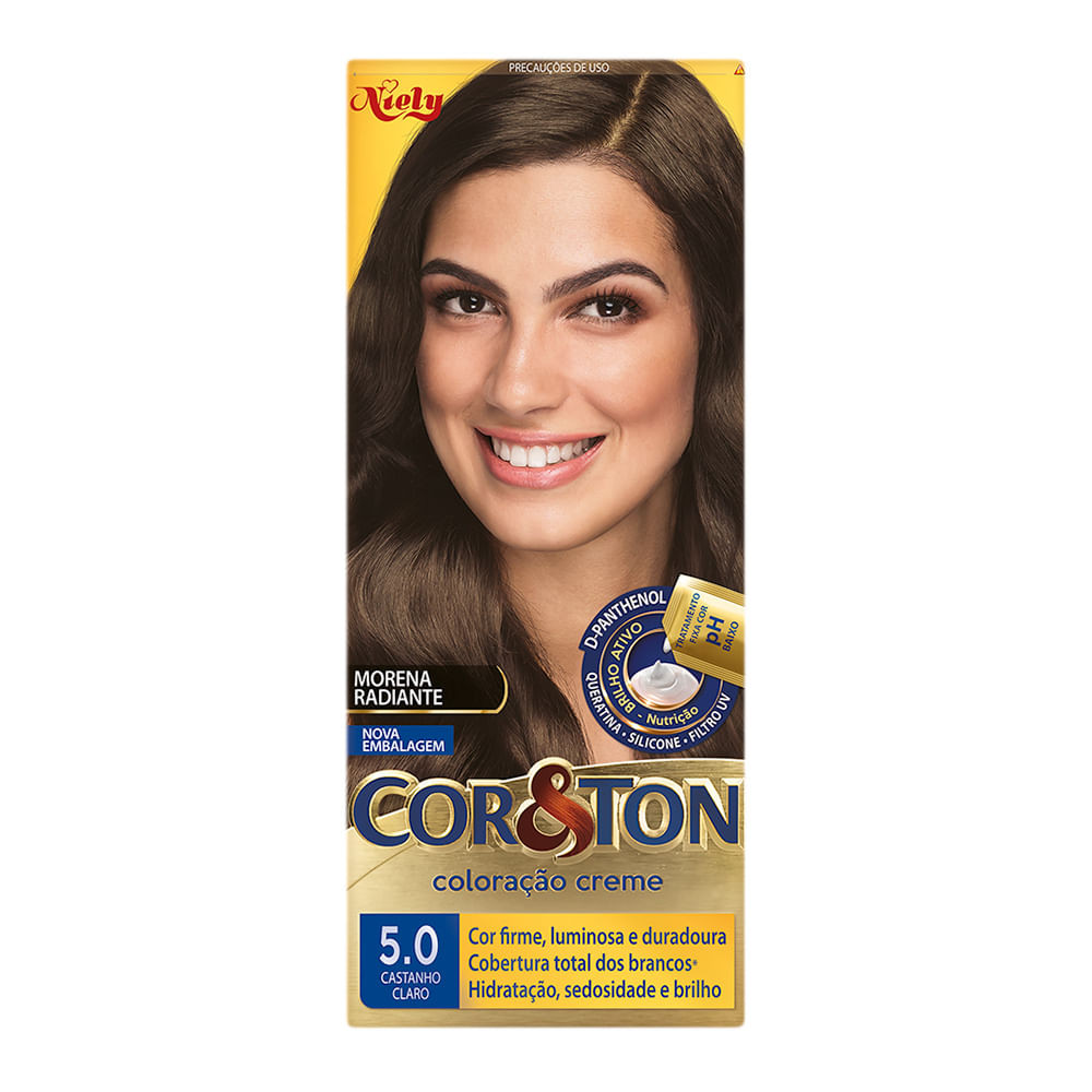 Coloração Niely Cor&Ton Castanho Claro 5.0 - Beauty