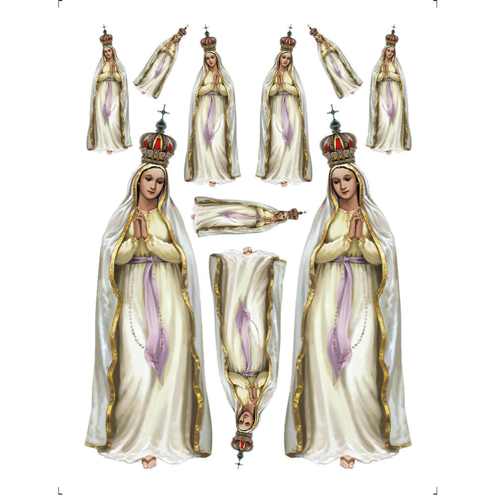 Transfer de Imagem Litoarte 9,8x7,5cm TI-034 Nossa Senhora de Fátima