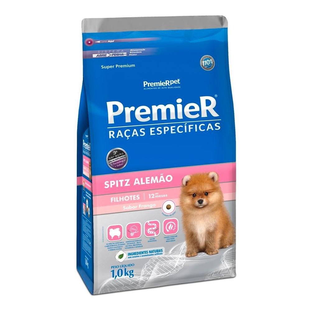 Ração Premier Raças Específicas Spitz Alemão Frango Cães Filhotes 1kg em Oferta na Shopee