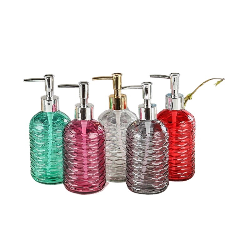 Porta Sabonete Líquido De Vidro Com Dispenser 400 Ml