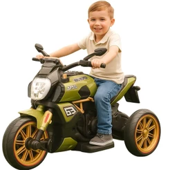 Moto Elétrica Infantil Biemme Power Trike Verde 12V