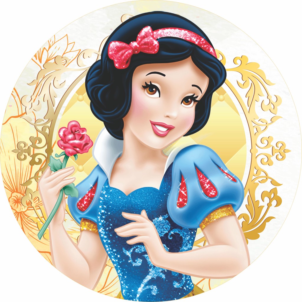 Painel Princesas Branca de Neve Redondo 150x150 e 50x50cm | Festa Aniversário | Tecido Premium + Frete Grátis em Oferta na Shopee