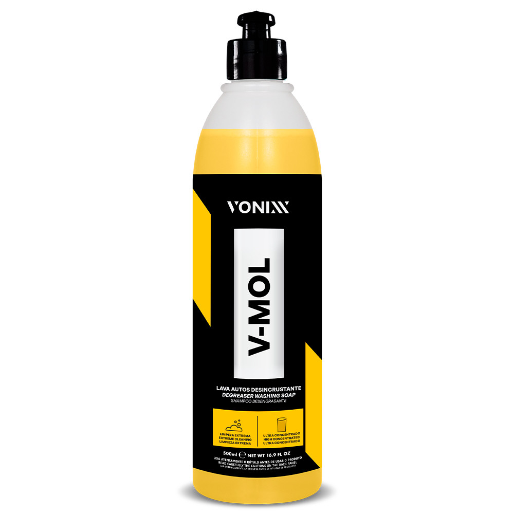 Shampoo Lava Autos Desincrustante Biodegradável Ultra Concentrado V-MOL 500ml Vonixx