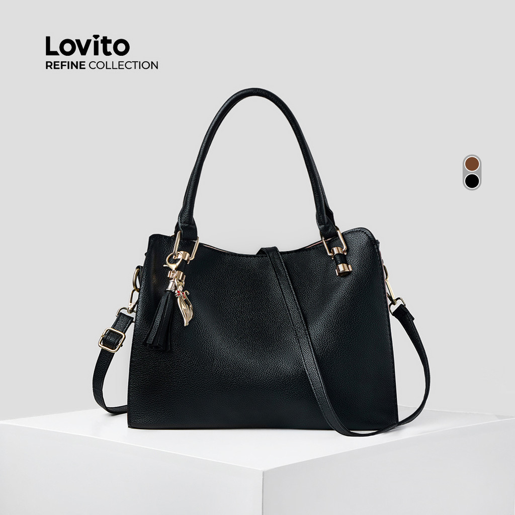 (Lovito Refine) Bolsa Pequena de Ombro Casual de Grande Capacidade para mulheres LR15E014