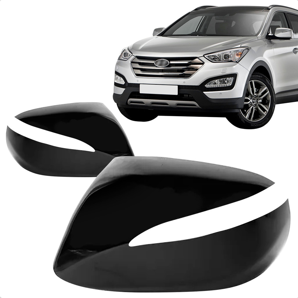 Capa Retrovisor Santa Fé 2014 2015 2016 2017 2018 2019 Preto