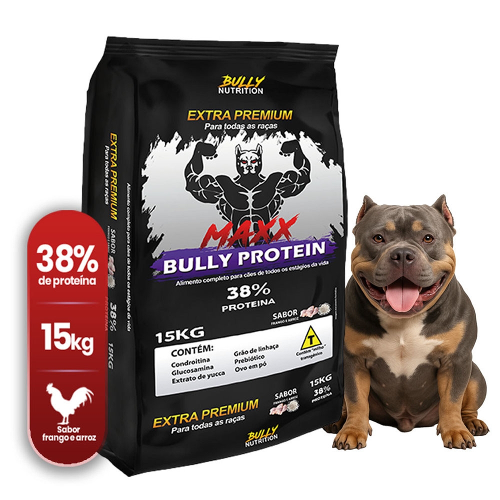 Ração Para Cachorros Pitbull Maxx Protein Extra Premium 15Kg | Cachorro Forte