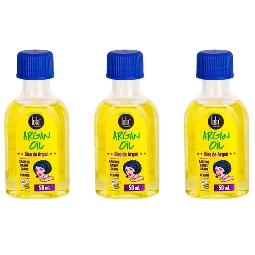 Kit 3 Óleos de Argan Lola Cosmetics em Oferta na Shopee