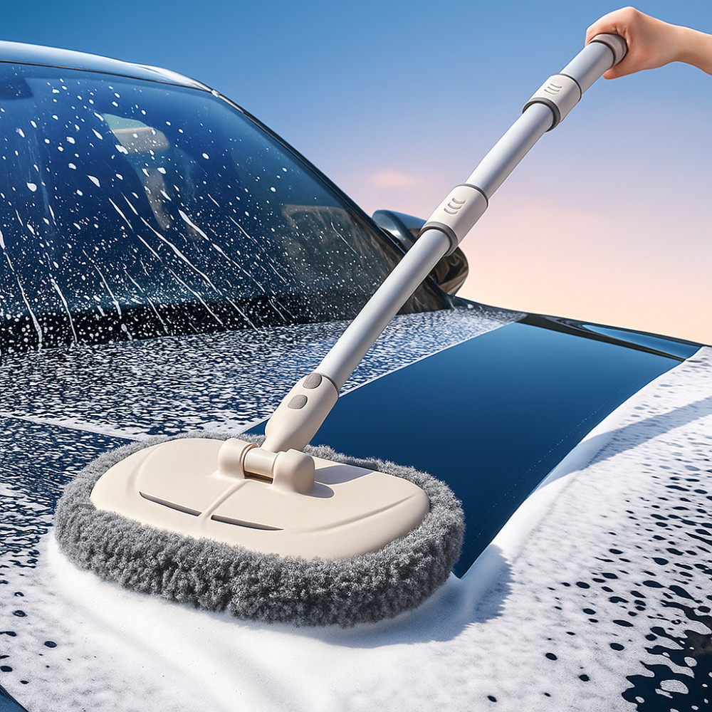 Escova De Limpeza Automotiva Esfregão Automotivo Microfibra Mop Para Carro Extensível Multiuso