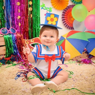 Fantasia Circo Patati com Cartola Bebê em Oferta na Shopee