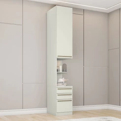 Mesa de Cabeceira Modulada 2 Portas 3 Gavetas Seletto Areia Hp Henn