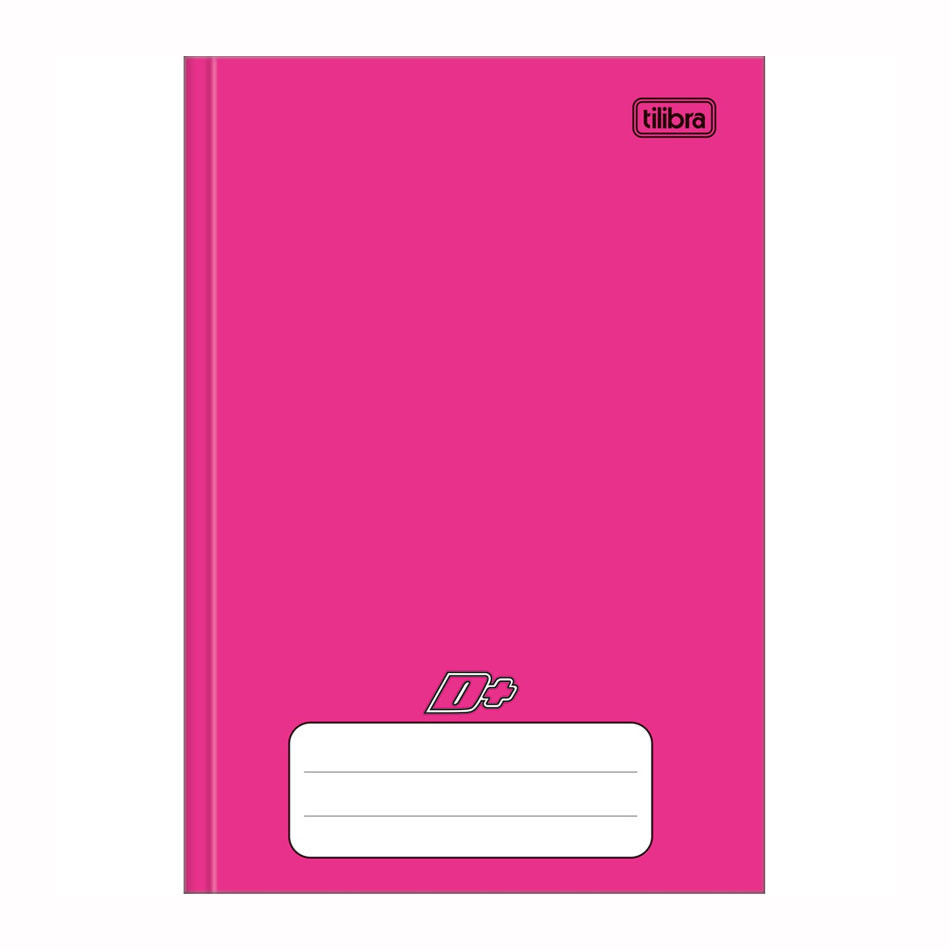 Caderno brochura capa dura 1/4 48 folhas D mais Rosa Tilibra - Stationery