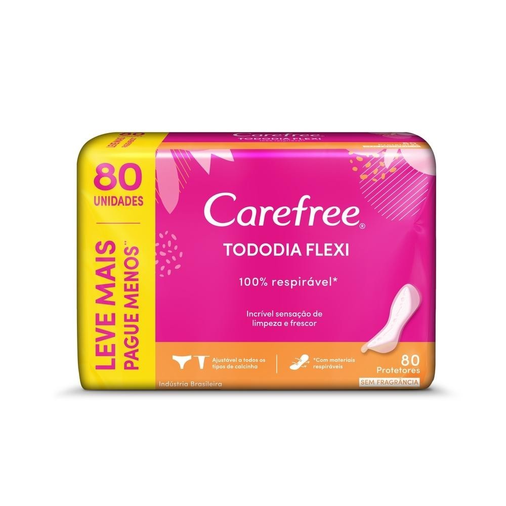 Protetor Diário Carefree Todo Dia Flexi sem Perfume Leve 80 Pague 60 em Oferta na Shopee
