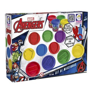 Brinquedo Infantil Kit de Massinhas com Carimbos da Marvel Cotiplás - 2698 em Oferta na Shopee