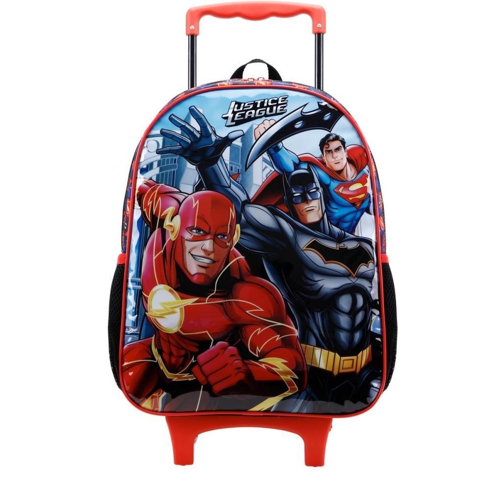 Mochila Infantil com Rodinha Liga da Justiça X1