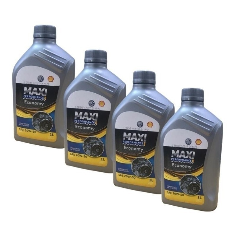 Kit 4 Óleos 20w50 Mineral Maxi Shell Performance Original Vw em Oferta na Shopee