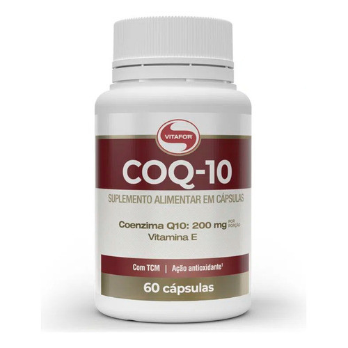Suplemento Coenzima Q10 Coq-10 200mg 60 Cápsulas Vitafor