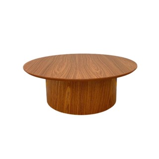 Mesa De Centro Base Cilíndrica 80cm Cor Marrom em Oferta na Shopee