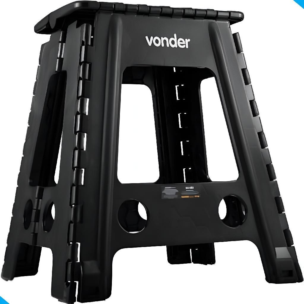 Banqueta Plástica Dobrável 45cm Vonder — imagem 2 de 2