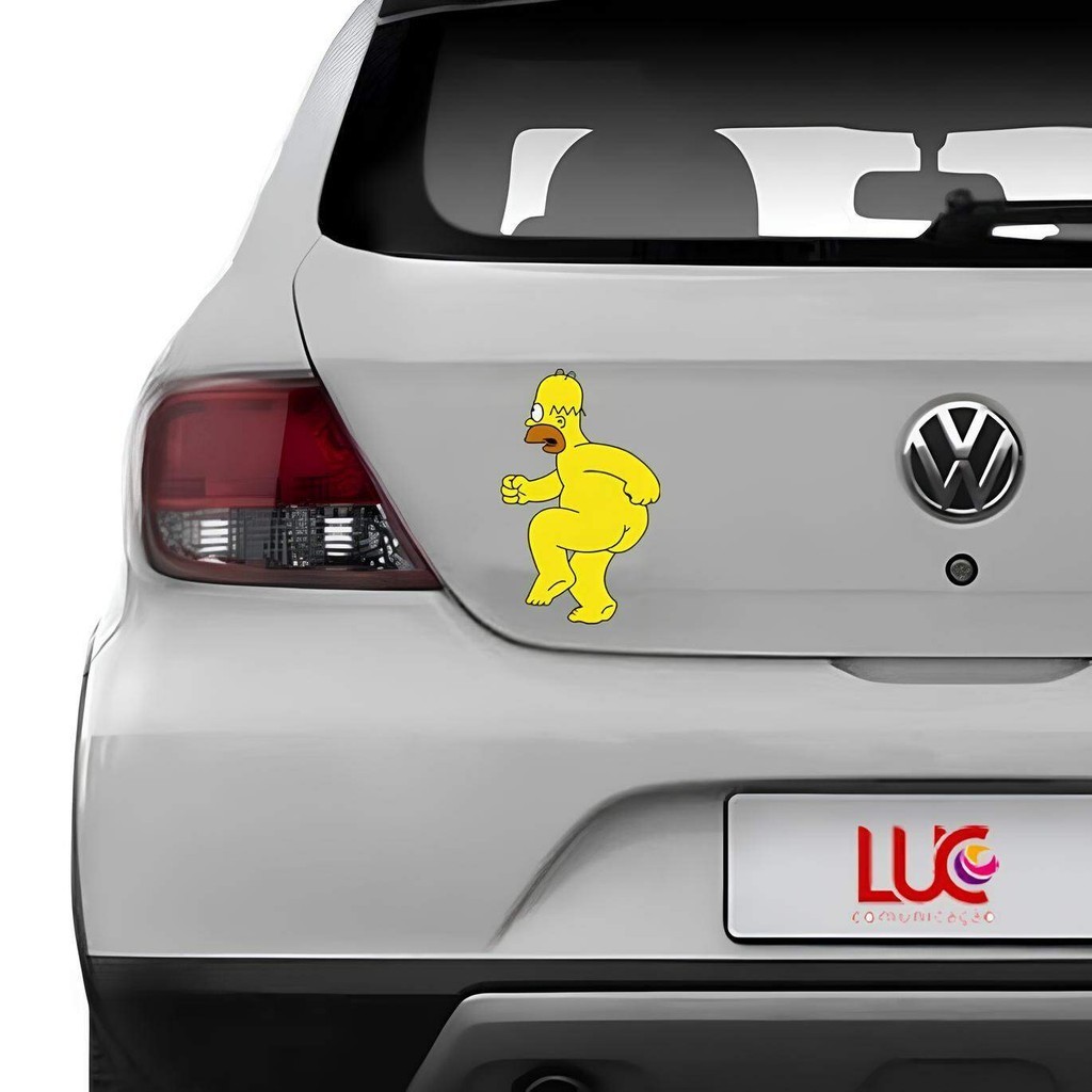Adesivo de Carro Homer Pelado