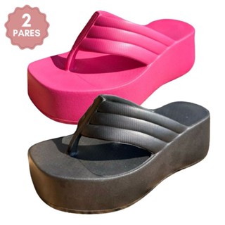 Kit 2 Pares Tamanco Delta Nuvem Feminino Plataforma Blogueiras em Oferta na Shopee