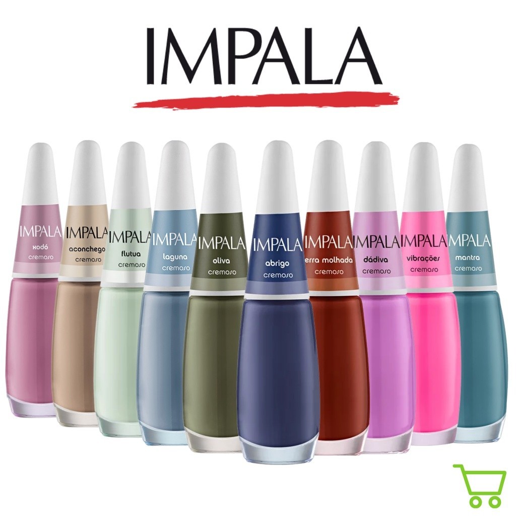 Impala Cor Da Sua Moda Kit C/ 10 Esmaltes Manicure Pedicure