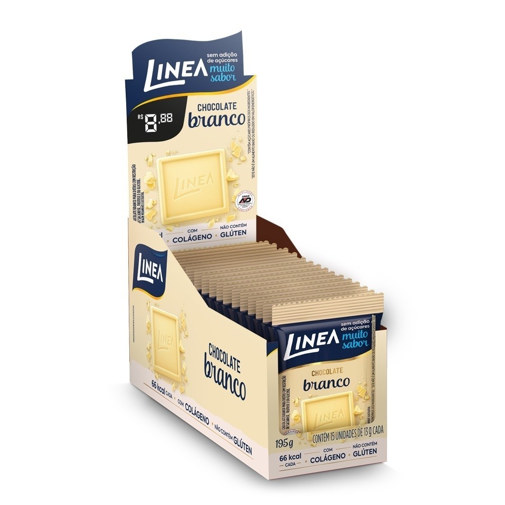 Mini Chocolate Branco Diet Linea 15un De 13G